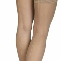 Promo ๐ฏ Annes Styling Annes Huidskleur Dunne Plus Size Hold Up Kousen Met Naad Calze 20 Denier, Maat XL/XXL (5/6) ๐