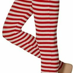 Beste Verkoop 😀 Legging Dames | Stripes | Rood/Wit | Maat XXL | Legging | Feestlegging | Legging Carnaval | Legging Meisje | Leggings | Apollo 🔔 -Beenmode Winkel 305x840