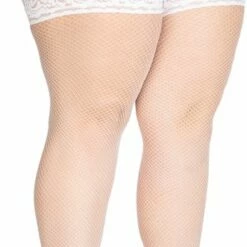Gloednieuw π Annes Styling Annes Witte Net Hold Up Kousen Calze Rete 20 Denier, Plus Size, Maat XXL/XXXL (7/8) π