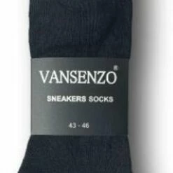 Groothandel 🔔 4 Paar 👟 Sneakersokken - VANSENZO® - Basic - Zwart - Maat 43-46 💯 -Beenmode Winkel 338x840