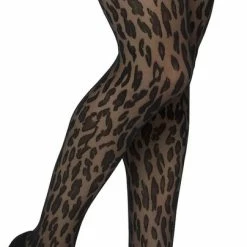 Beste Pirce โ Bonnie Doon Dames Hold Up Met Panterprint Maat S/M Zwart - 30 Denier - Brede Band Met Siliconen - Zakt Niet Af - Zelf Ophoudende Panty Zonder Broekje - Siliconenrand - Blijven Perfect Plakken - Panty Kousen - Black - BP201701 ๐