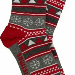 Hete verkoop ⌛ AWR Hoogwaardige Set Kerst Sokken / Kerstsokken | One Size / Unisex | Rood / Grijs ⭐
