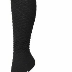 Beste deal 🤩 Bonnie Doon Bio Kabel Kniekousen Dames Zwart Maat 36/42 - Kabel Patroon In Ruit Vorm - Biologisch Katoen - Uitstekend Draagcomfort - Cable Knee High - OEKO-TEX - Gladde Naden - Duurzaam Huidvriendelijk Bio Katoen - Black - BP211506.1 🎁