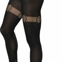 Kopen 😀 Bonnie Doon Dames Panty 40 Denier Met Strik Patroon Zwart Maat L/XL - Chique Panty - Strikjes Dessin - Brede Boord - Comfort - Strikken - Strik Print - Little Bows On Top Tights - Feestelijk - Black - BP201901.1 ⭐ -Beenmode Winkel 416x840 2