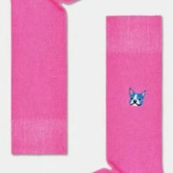 Goedkoopste 🛒 Happy 🧦 Socks Embroidery Ribe French Bulldog 😀