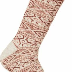Nieuw 🛒 John Brilliant Noorse Wollen Sokken Met Een Kleine Geweven Noorse Vlag, Nature/red 😍 -Beenmode Winkel 484x840