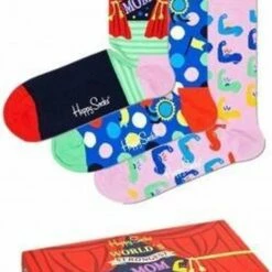 Begroting 💯 Happy 🧦 Socks Moederdag Giftbox 3P- Maat 36-40 ⭐