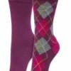 Uitgang 🔥 Bonnie Doon Dames Sokken Set Donker Paars Maat 36/42 - 2 Paar - Effen En Geruit - Gladde Naden - Brede Boord - Uitstekend Draagcomfort - Perfecte Pasvorm - 2-pack - Multipack - Effen - Argyle - Paars/Roze - Crushed Violets - OL211122.2 ⭐ -Beenmode Winkel 510x840 2