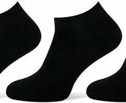 Gloednieuw โญ Merkloos Socke ©|6 Paar Zwarte ๐ Sneaker Sokken|Enkel Sokken|Zwart|Maat 43/46|Heren/Dames ๐