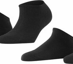 Hete verkoop 🥰 Esprit Uni 2-Pack 👟 Sneakersokken Korte Vlakte Zonder Motief Dun En Effen Katoen Multipack Zwart Dames Sokken - Maat 35-38 🧨