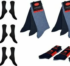Uitgang 🔥 Naft Katoenen Sokken Marine Assorti Kleuren 6 Paar Maat 47/50 🛒