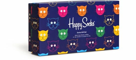 Gloednieuw π Happy 𧦠Socks XMJA08-0150 3-Pack Mixed Cat 𧦠Socks Gift Set - Maat 41-46 β€οΈ 4 Gloednieuw π Happy 𧦠Socks XMJA08-0150 3-Pack Mixed Cat 𧦠Socks Gift Set - Maat 41-46 β€οΈ - Afbeelding 2
