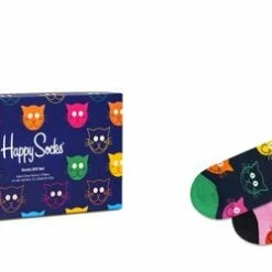 Gloednieuw ๐ Happy ๐งฆ Socks XMJA08-0150 3-Pack Mixed Cat ๐งฆ Socks Gift Set - Maat 41-46 โค๏ธ