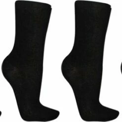 Begroting 🎁 Naft Medische Sokken | Anti Bacterieel | Zwart | 4 Paar | Maat 43-46 🌟