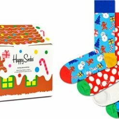 Beste deal ๐ Happy ๐งฆ Socks Giftbox 4P Sokken Holiday Time Multi - 41-46 โ