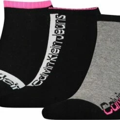 Goedkoopste 🔥 Calvin Klein 👖 Jeans Calvin Klein Dames 👟 Sneakersokken Athleisure - 3 Paar CK Sport 👟 Sneaker Sokken - Zwart - Maat 37-41 🎁