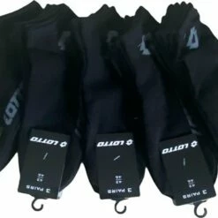 Flash-uitverkoop 👏 15 Paar LOTTO 👟 Sneakersokken Zwart Maat 39-42 Unisex + GRATIS SET Nagelschaartjes!!! 🔔