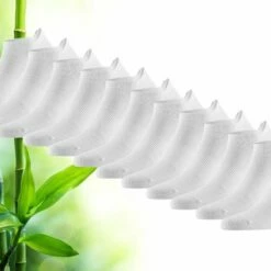 Korting ✨ Bamboo Essentials - 👟 Sneakersokken Heren - 12 Paar - Wit - Maat 43 46 - Enkelsokken Heren- Sokken Heren 43 46 - Sportsokken Met Mash Ventilatie 🎁