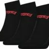 Nieuw 🤩 Levi's Mid Cut Batwing Logo Jet Black 3-Pack 😍