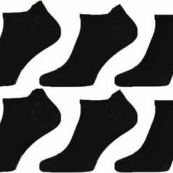 Gloednieuw ⭐ Merkloos Socke ©|6 Paar Zwarte 👟 Sneaker Sokken|Enkel Sokken|Zwart|Maat 43/46|Heren/Dames 🎁 -Beenmode Winkel 550x377 3