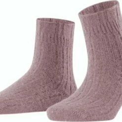 Nieuw 🎁 FALKE Bedsock Rib Versterkte Patroonloze Cottage Sokken Ademend Zacht En Houdt De Huid Warm In Bed Merinowol Kasjmier Rood Dames Sokken - Maat 35-38 ✨
