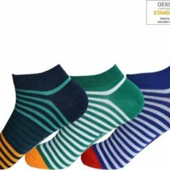 Beste deal ✔️ Gianvaglia Katoenen Enkelsokken Gestreept 12 Paar -Gianvaglia-39-42-sokken ✔️ -Beenmode Winkel 550x401 2