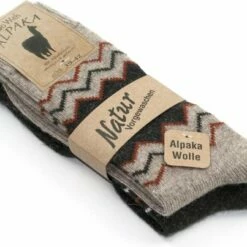 Goedkoopste 😉 GoWith-wollen Sokken-alpaca Sokken-huissokken-2 Paar-warme Sokken-wintersokken-thermosokken-huissokken-bruin-beige-maat 39-42 🔔 -Beenmode Winkel 550x403