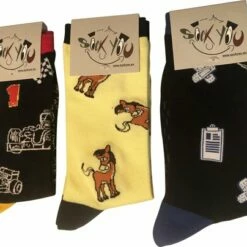 Kopen 👍 Merkloos Sockyou Box N04 - 3 Paar Vrolijke Bamboe Sokken - Maat 35-39 ❤️