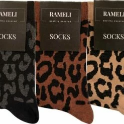 Beste Pirce 😍 Merkloos Rameli Dames Panter Thema - Zonder Voelbare Teennaad - 3-pack - Bruin/Zwart - Maat 36-41 ❤️ -Beenmode Winkel 550x411 1