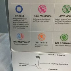 Top 10 🥰 Merkloos Zilvergaren Teen Sokken - Diabetische Sokken - Anti Bacterieel - Anti Transpirant - Medische Sokken - Verkoelende In De Zomer - Vocht Regulerend - Kleur Wit - Maat 35-40 👏 -Beenmode Winkel 550x412 11