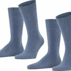 Flash-uitverkoop 👏 Burlington Everyday Herensokken (2-pack) - Katoen - 👖 Jeansblauw - Maat: 40-46 ❤️ -Beenmode Winkel 550x423