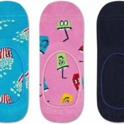 Begroting 🌟 Happy 🧦 Socks 3-Pack Liner | 👟 Sneaker 🧦 Socks Popcorn, Maat 41/46 ❤️