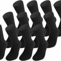 Promo 🧨 Bonanza 12 Paar Damessokken - JustAMoment - Naadloos - Zwart - 39-42 🤩