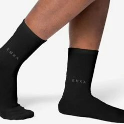 Beste Pirce 🛒 4 Paar EMKA - Unisex Bamboe Kousen/Sokken - Zwart - Happy Sok 😍 -Beenmode Winkel 550x433 1