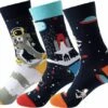 Coupon 🎁 Merkloos Winkrs | Ruimte Sokken Set | Astronaut, Alien, Raket, Heelal, Ruimtevaart, Ufo | Maat 38-43 🌟 -Beenmode Winkel 550x436
