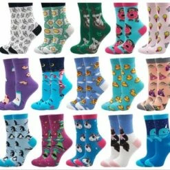 Beste Pirce ๐ฅฐ GrandSock Sokken Dames 5 Paar - Met Leuke Print - Grijs / Wit/ Geel/ Roze / Rood - Random - Mix - Maat 35-38 ๐งจ