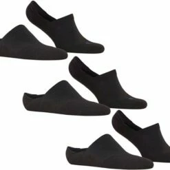 Gloednieuw ✨ FALKE Cool Kick 3-Pack Unisex Kousenvoetjes - Zwart - Maat 44-45 😀 -Beenmode Winkel 550x443