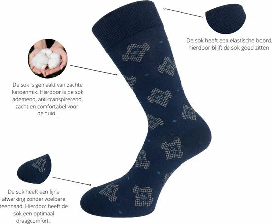 Beste deal ⌛ 4 Paar SQOTTON - Naadloze Sokken - Glens - Maat 41-46 ⌛ 4 Beste deal ⌛ 4 Paar SQOTTON - Naadloze Sokken - Glens - Maat 41-46 ⌛ - Afbeelding 2