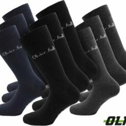 Hete verkoop 👏 Olivier Strelli - Herensokken - Multi Color - 9 Paar - Maat 43-46 - Zwart - Navy - Antraciet ⭐