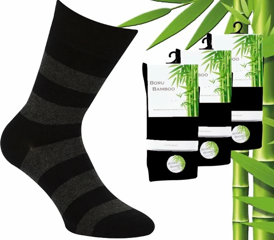 Coupon β¨ 3 Paar Boru Bamboo Sokken - Bamboe - Stripe - Zwart - Maat 43-45 π 3 Coupon β¨ 3 Paar Boru Bamboo Sokken - Bamboe - Stripe - Zwart - Maat 43-45 π