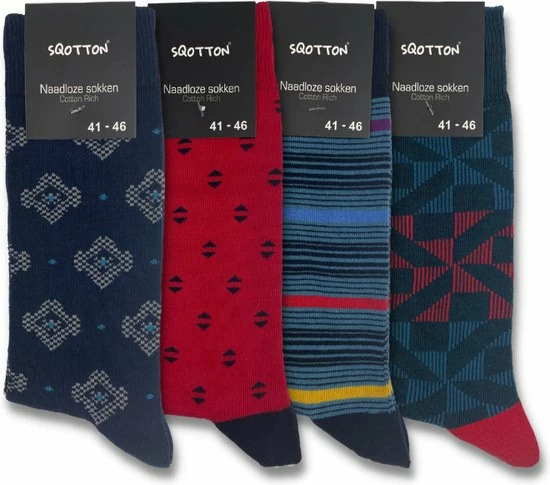 Beste deal ⌛ 4 Paar SQOTTON - Naadloze Sokken - Glens - Maat 41-46 ⌛ 5 Beste deal ⌛ 4 Paar SQOTTON - Naadloze Sokken - Glens - Maat 41-46 ⌛ - Afbeelding 3