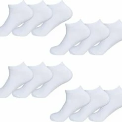 Hete verkoop 😉 Gianvaglia Heren Enkelsokken 12-pack - Wit - Maat 39-42 - Korte Sokken 🧨