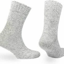 Promo 🛒 Norfolk - Klassieke Wollen Dikke Zware Laarssokken - 3 Paar - Ragg - 35-38 - Grijs 🎉