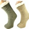 Beste Verkoop 🌟 Merkloos Huissokken - Dames - Anti Slip - Zachte Warme Voering - Voordeel Pack 2 Paar !! - Grijs & Beige - One Size 💯 -Beenmode Winkel 550x512 17
