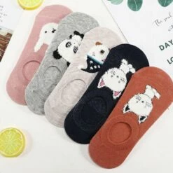 Hete verkoop ⌛ New Age Devi 5 Paren/partij Leuke Harajuku Dier Sokken Vrouwen Zomer Koreaanse Stijl Kat Beer Konijn Grappige Lage Enkelsok 🥰