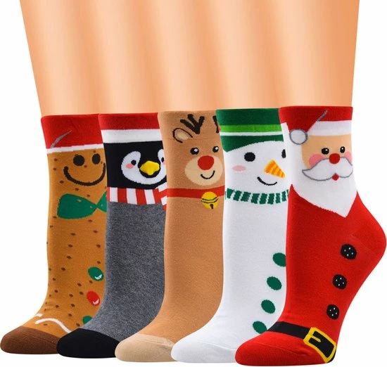 Coupon π₯ Merkloos Winkrs | Kerst Sokken Set Dames | Koekeman, Penguin, Rendier, Sneeuwpop, Kerstman | Maat 36/41 π 3 Coupon π₯ Merkloos Winkrs | Kerst Sokken Set Dames | Koekeman, Penguin, Rendier, Sneeuwpop, Kerstman | Maat 36/41 π