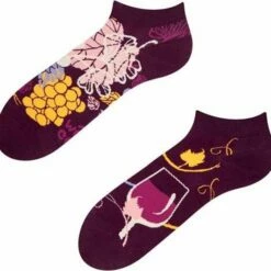 Flash-uitverkoop 🌟 Good Mood Enkelsokken - Rode Wijn - Maat 35-38 ✔️