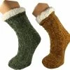 Uitgang ⌛ Merkloos Huissokken - Dames - Anti Slip - Zachte Warme Voering - Voordeel Pack 2 Paar !! - Groen & Oker - One Size 🌟 -Beenmode Winkel 550x532 3