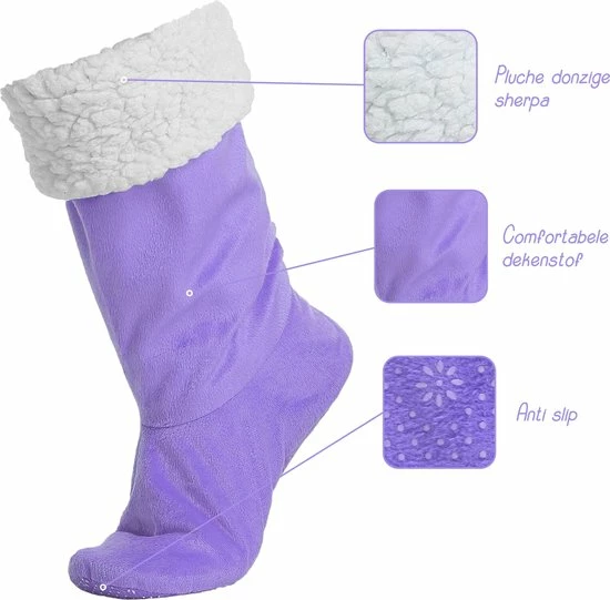 Beste Verkoop 🤩 JAXY Huissokken - Verwarmde Sokken - Sloffen - Anti Slip Sokken - Warme Sokken - Fleece Sokken - Dikke Sokken - Fluffy Sokken - Pantoffels - Slof Sokken - Maat M/L - Paars ✔️ 9 Beste Verkoop 🤩 JAXY Huissokken - Verwarmde Sokken - Sloffen - Anti Slip Sokken - Warme Sokken - Fleece Sokken - Dikke Sokken - Fluffy Sokken - Pantoffels - Slof Sokken - Maat M/L - Paars ✔️ - Afbeelding 7