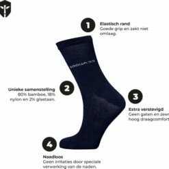 Nieuw 💯 SQQUADD Bamboo Wear SQQUADD® Bamboe Sokken Dames En Heren - Unisex 10-pack - Maat 35-38 - Naadloos En Duurzaam - Tegen Zweetvoeten - Bamboo - Zwart/Blauw ⌛ -Beenmode Winkel 550x542